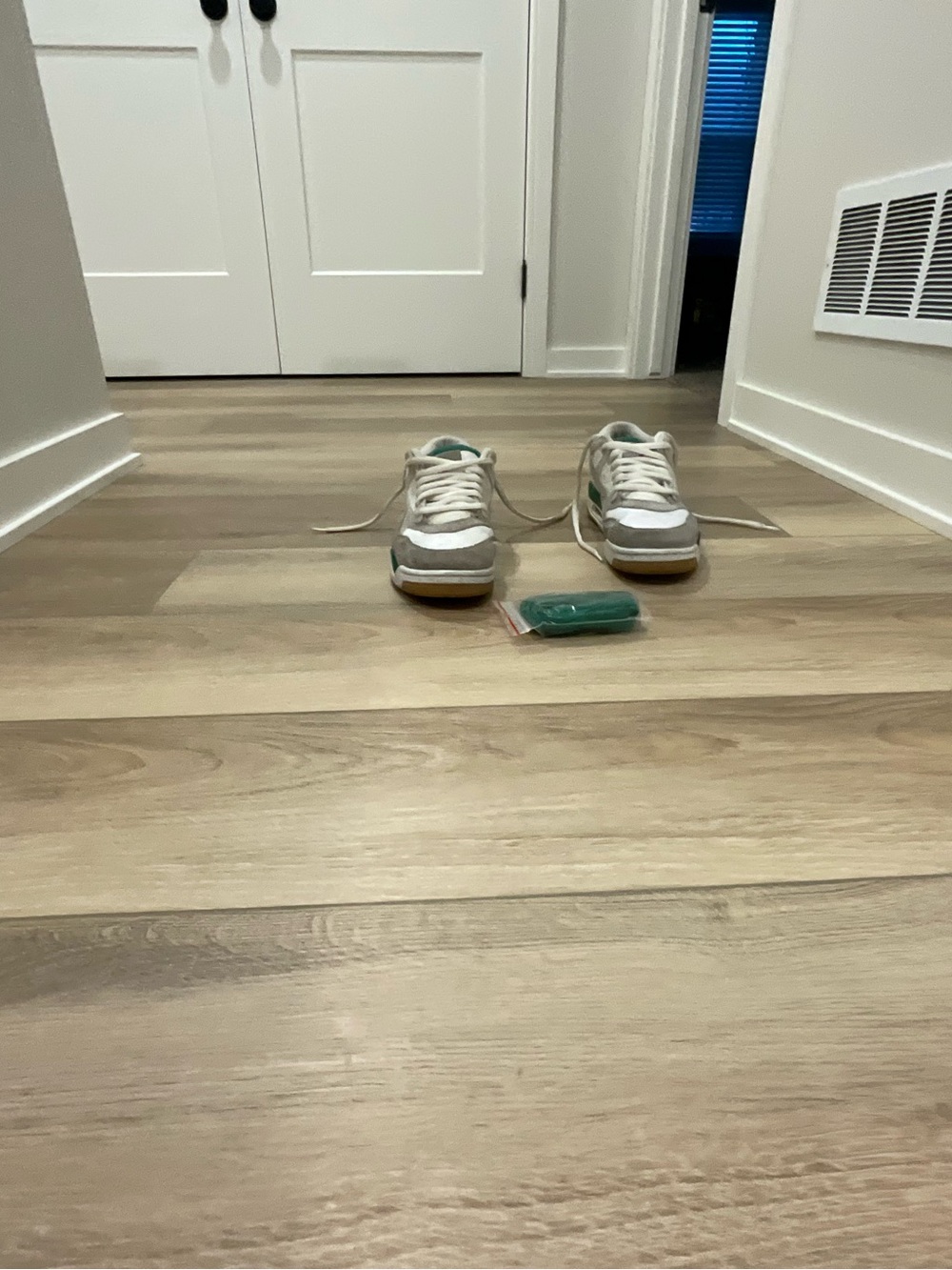 Jordan White and Green Low-Top Sneakers